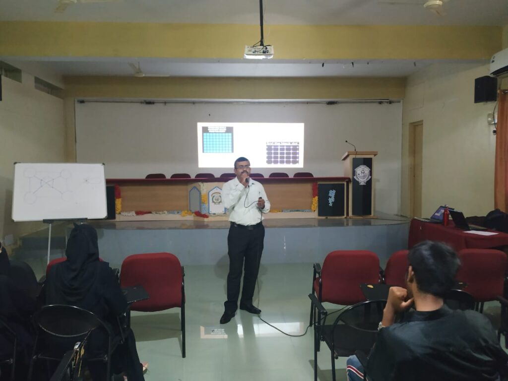 Prof. Cherian Xavier addresing the students