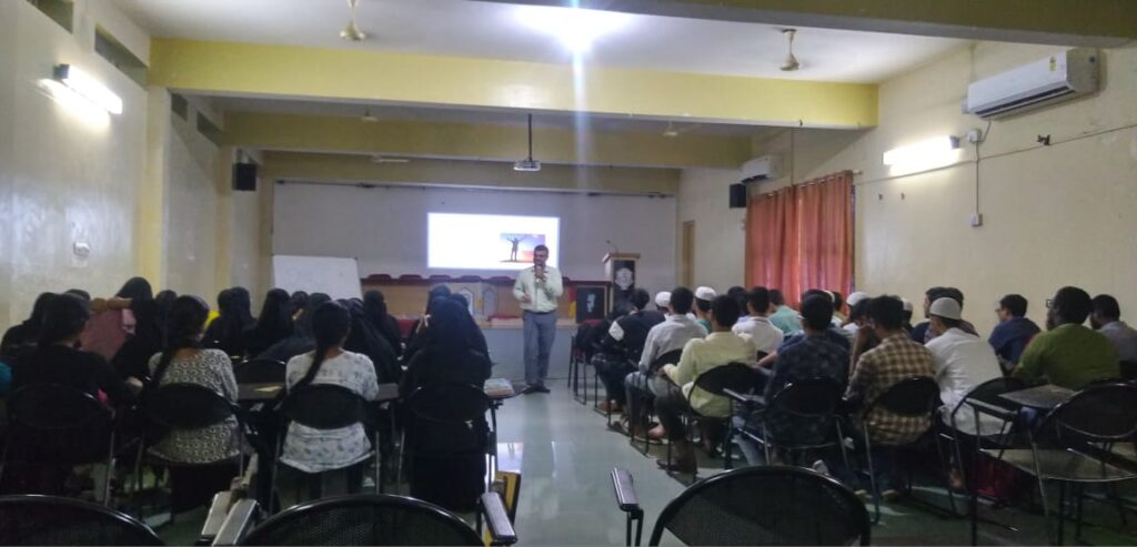 Prof. Shrishail Bhat addressing the gathering